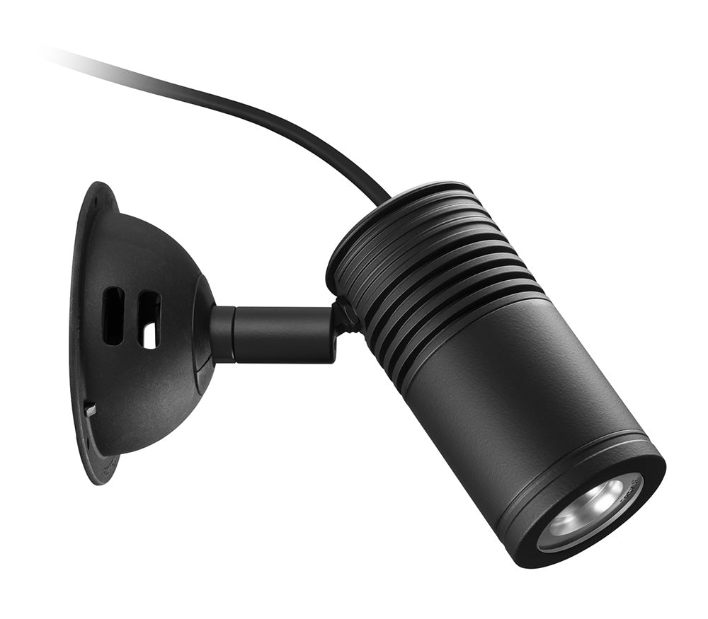 Tree Mount High Power Aluminium LED Light 12W 24V DC 3000K Black - TM/HP