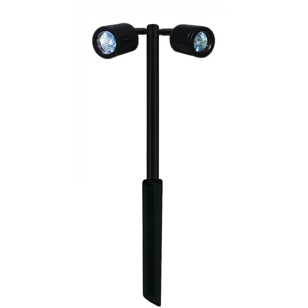 Twin Pole Aluminium Spotlight Retro Black - TPL/R/BK