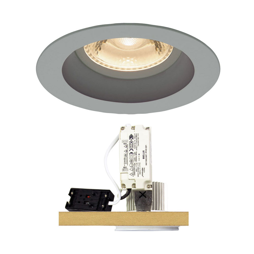 Buy Recessed LED Downlights Australia Coast Recessed LED Downlight 6W IP44 Silver 3000K - UA4650SIL