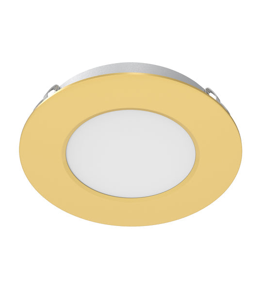 UB LED Surface Mounted Downlight 12V 3W Tri Colour Satin Brass - UB4