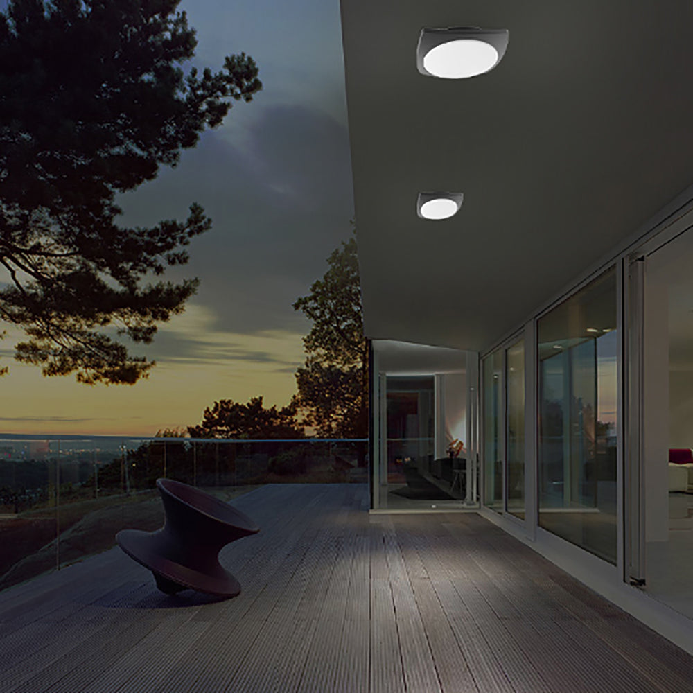 Buy Exterior Wall Lights Australia ULAN Exterior LED Wall / Ceiling Light Dark Grey 20W 3000K IP65 - ULAN1