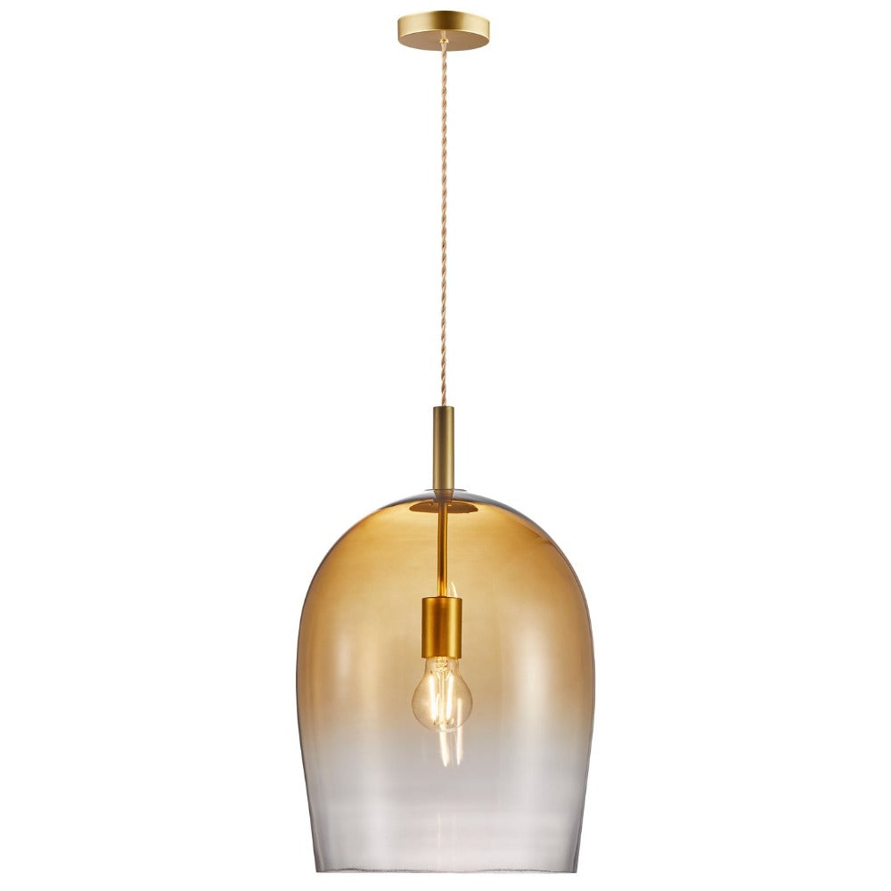Buy Pendant Lights Australia Uma Pendant Light W290mm Amber Glass - 2112733027