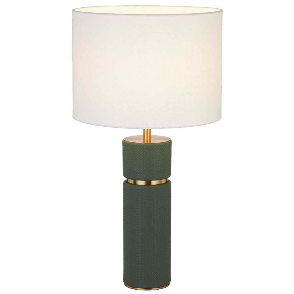 Valda Table Lamp Green, Antique Gold & Ivory - VALDA TL-GNIV
