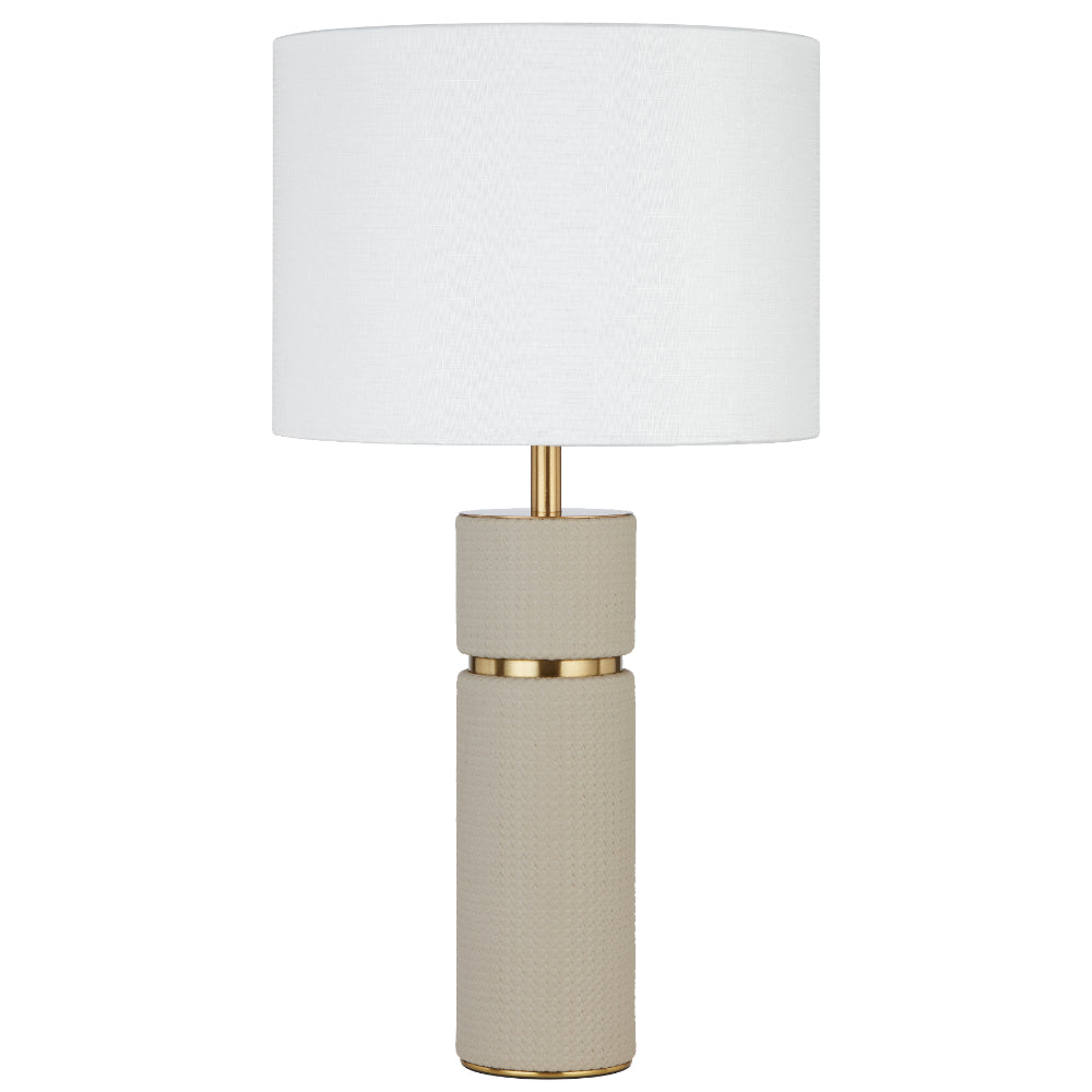 Valda Table Lamp Taupe, Antique Gold & Ivory - VALDA TL-TPIV