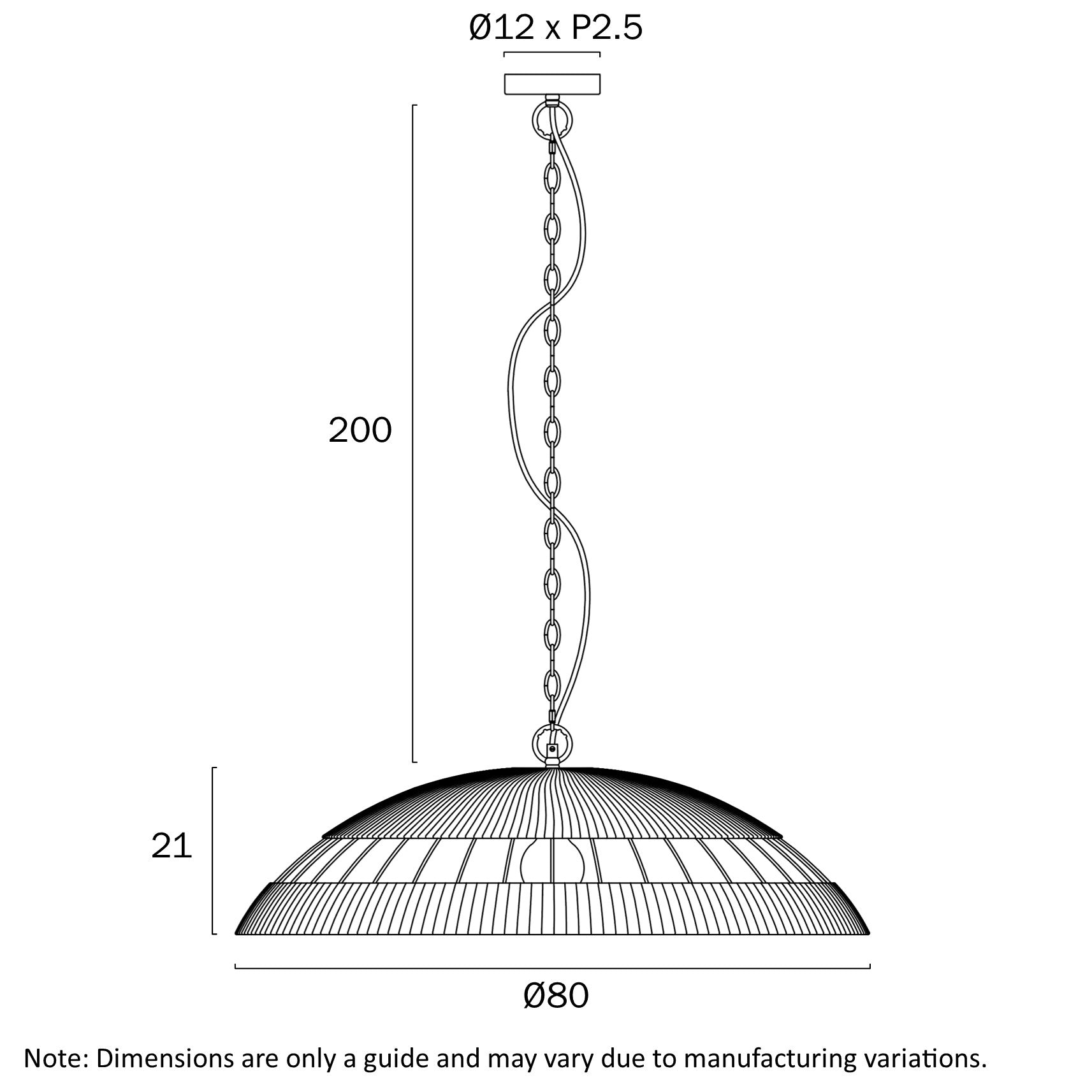 Vallejo 800mm Pendant Light Natural - VALLEJO PE80-NAT