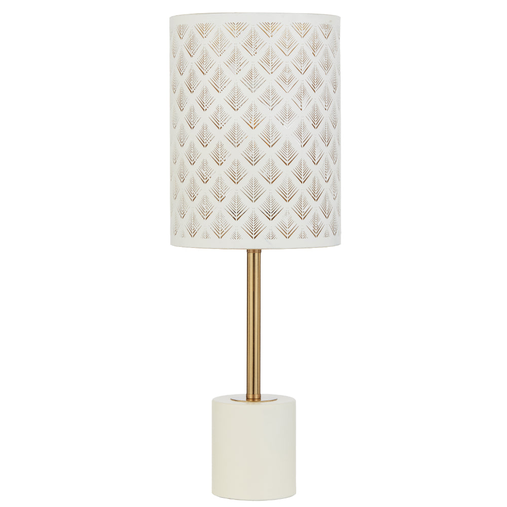 Valtor Table Lamp White & Antique Gold - VALTOR TL-WH
