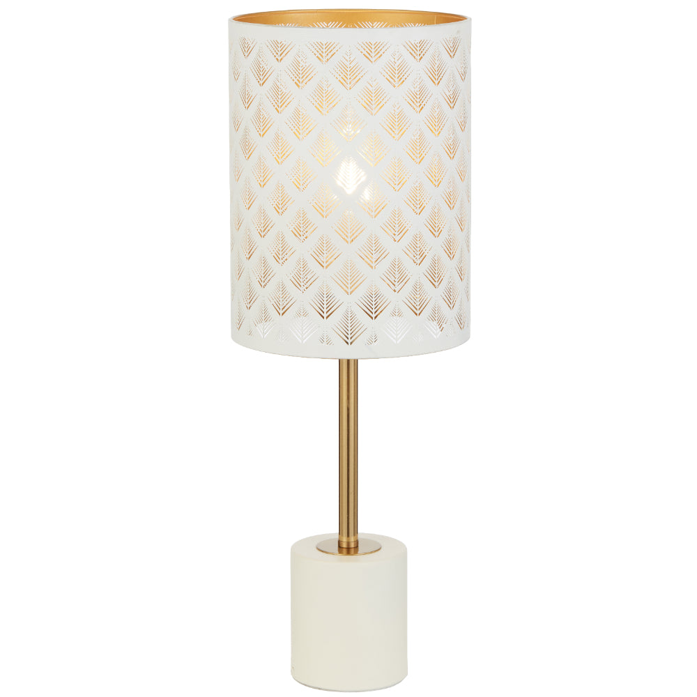 Valtor Table Lamp White & Antique Gold - VALTOR TL-WH