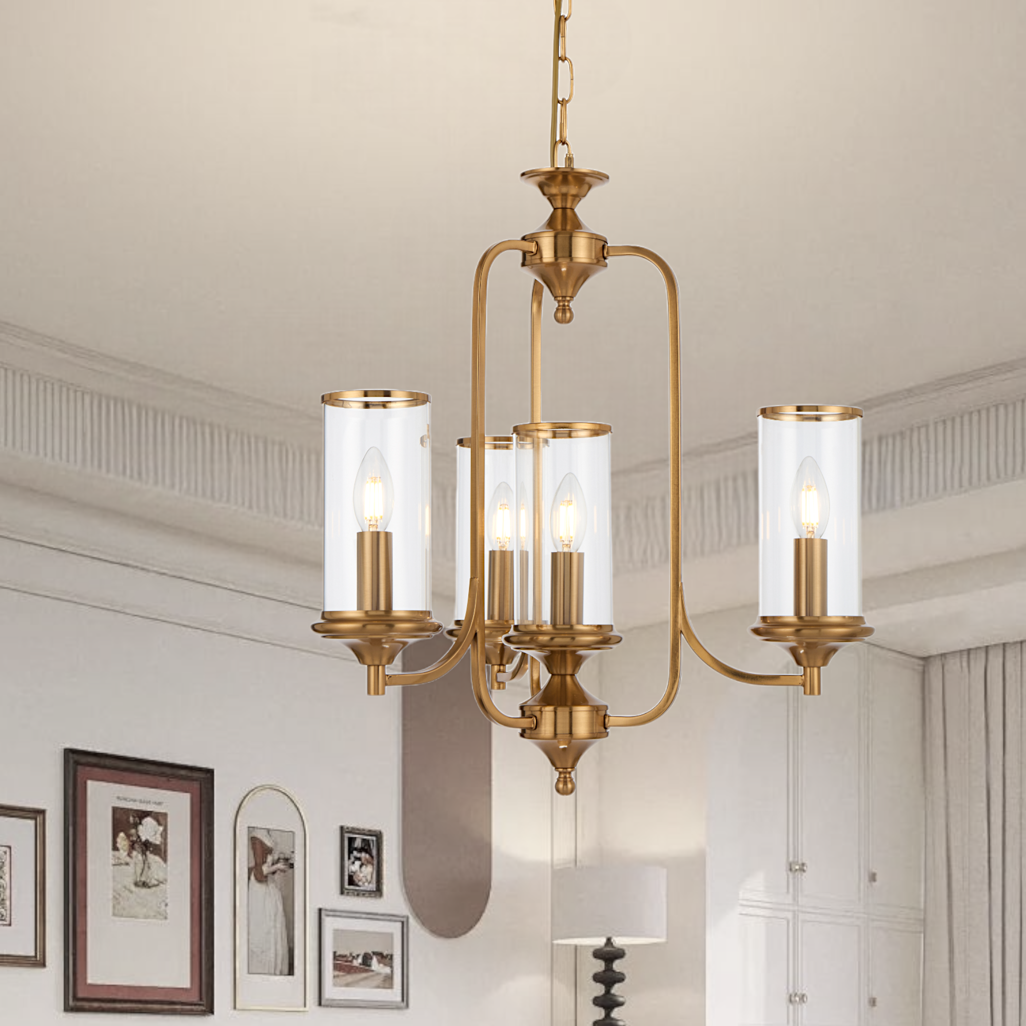 Velden 4 Light Pendant Copper - VELDEN PE04-CP