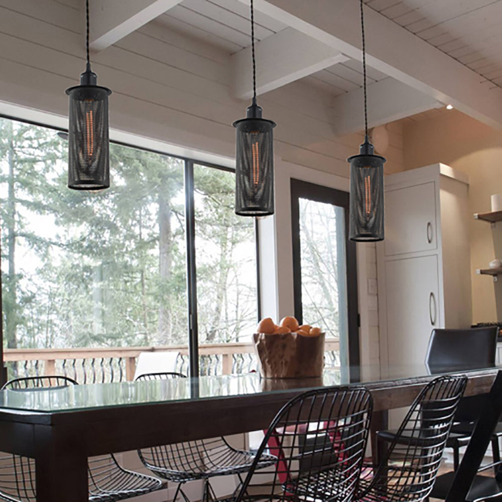 Buy Mini Pendants Australia VENETO Black Mesh Decorative 1 Light Pendant - VENETO1BK