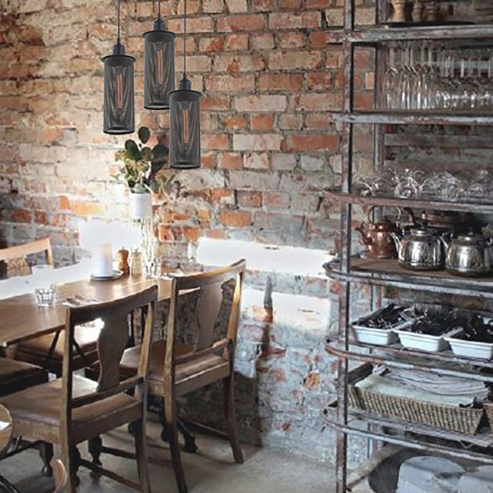 Buy Cluster Pendants Australia VENETO Black Mesh Decorative 3 Light Pendant - VENETO1X3BK