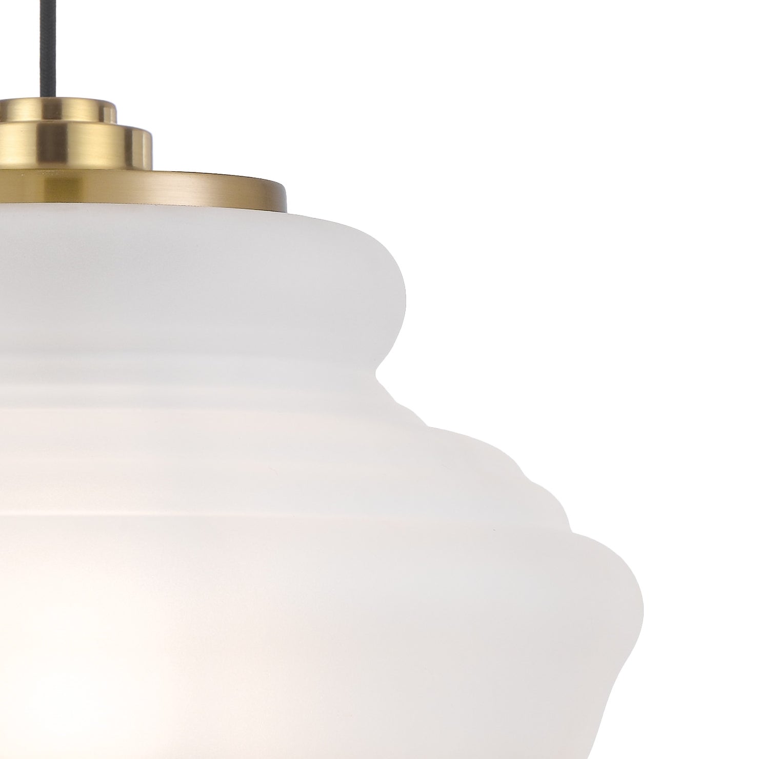 Verdun 400mm Pendant Light Antique Gold & Frost - VERDUN PE40-AGFR