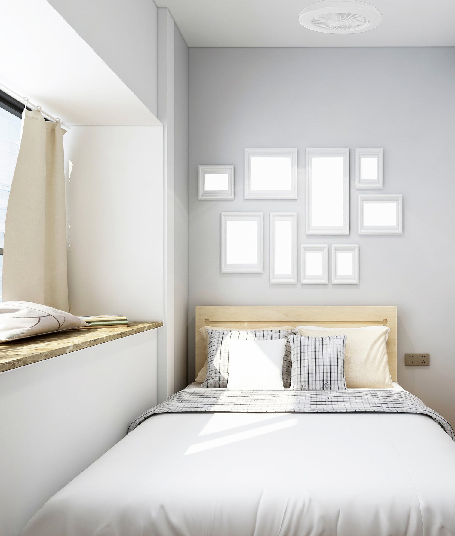 Viftu LED Low Profile DC Surface Mounted Ceiling Fan Tri CCT Light White - VIFTU1