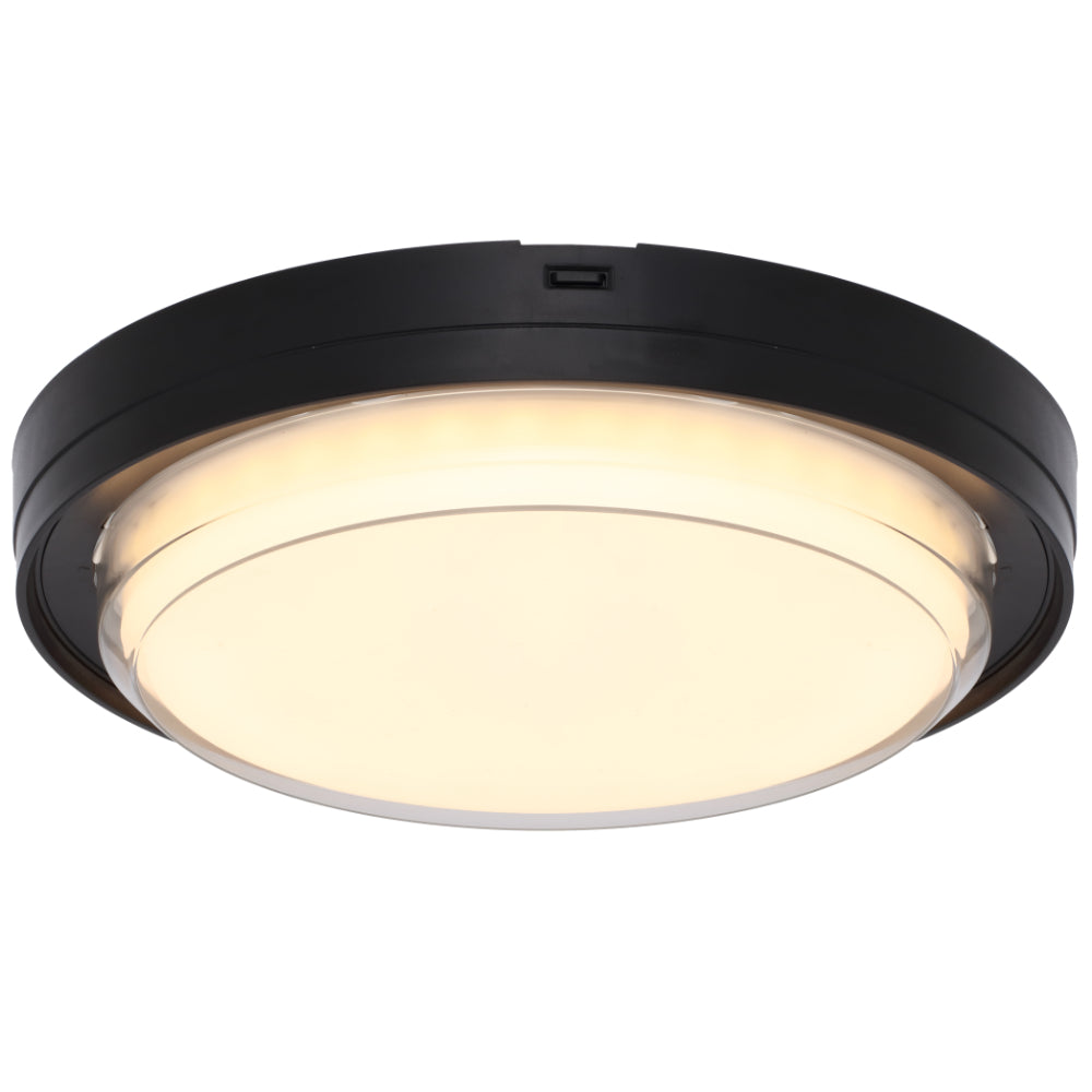 Viggo LED Round Bunker Light 16W TRI Colour Black - VIGGO RD22-BK