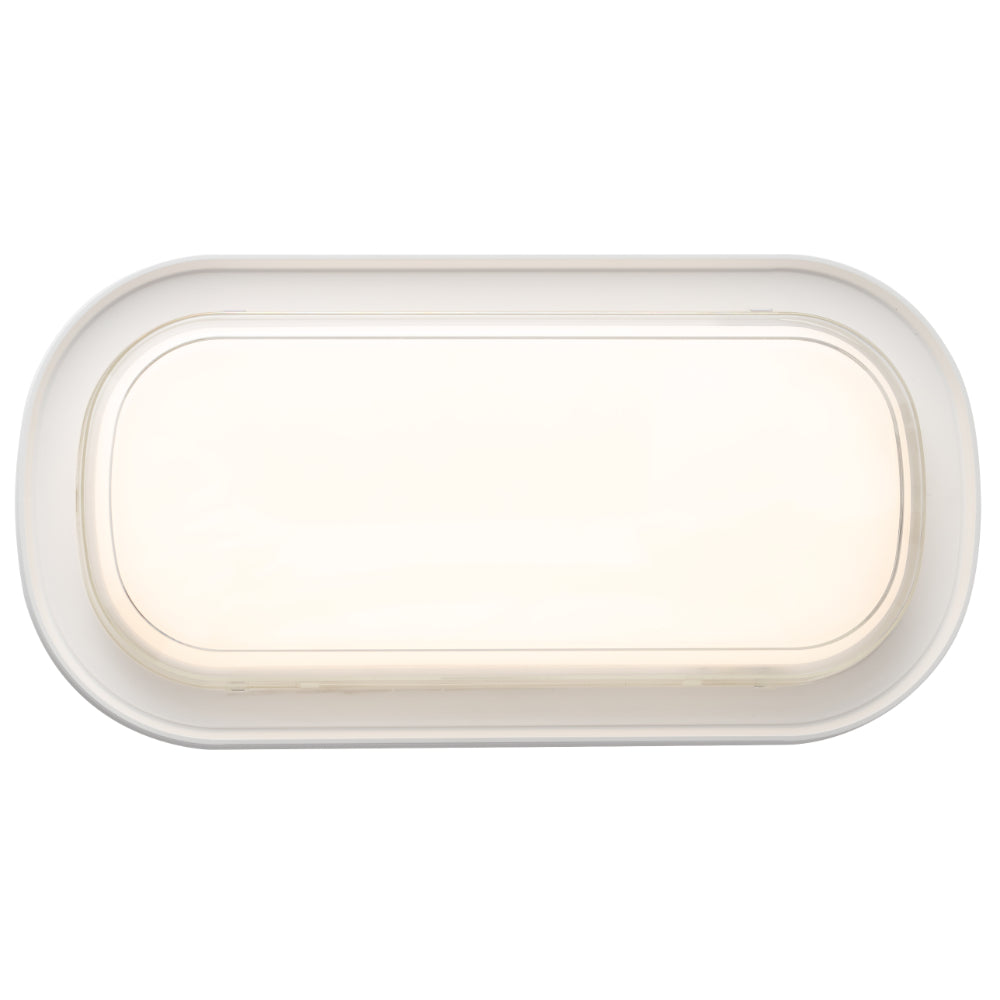 Viggo LED Rectangle Bunker Light 16W TRI Colour White - VIGGO RE27-WH