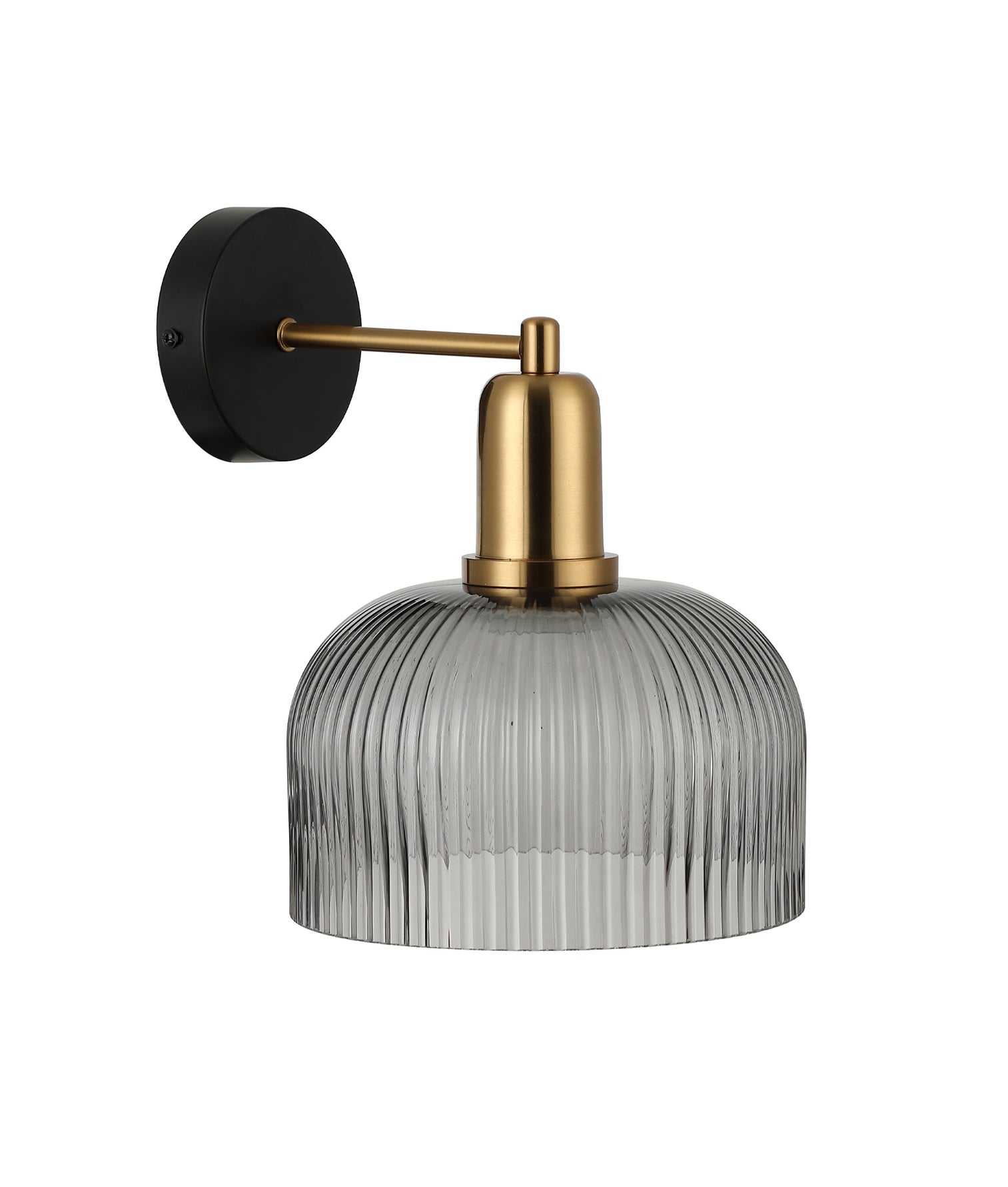 Vintaj Dome Glass Wall Light Smokey Black - VINTAJ1W
