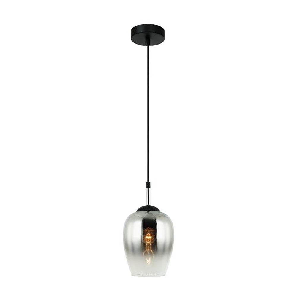 Buy Pendant Lights Australia Interior Wine Glass 1 Light Pendant Black / Chrome - VINUM1