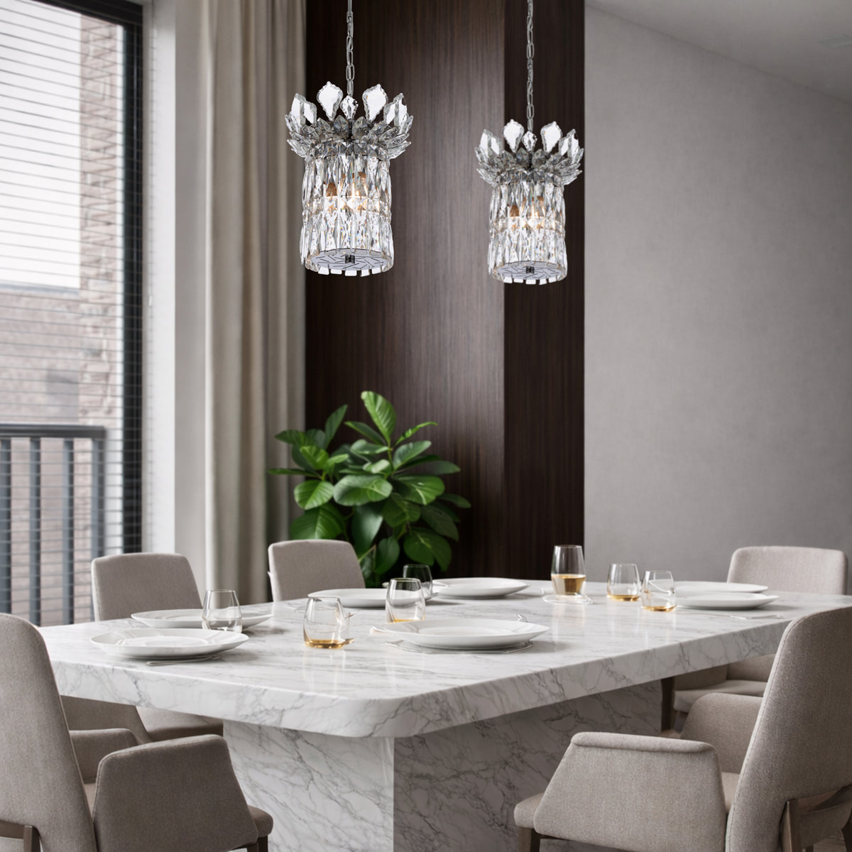 Virell 3 Light Pendant Chrome & Clear - VIRELL PE3-CH