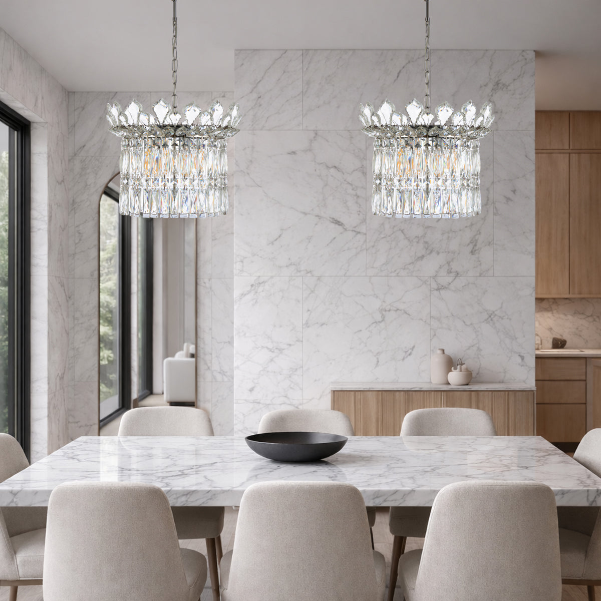 Virell 6 Light Pendant Chrome & Clear - VIRELL PE6-CH
