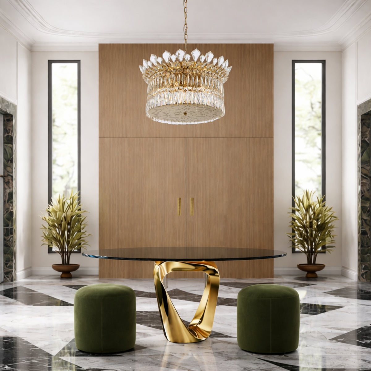 Virell 9 Light Pendant Gold & Clear - VIRELL PE9-GD