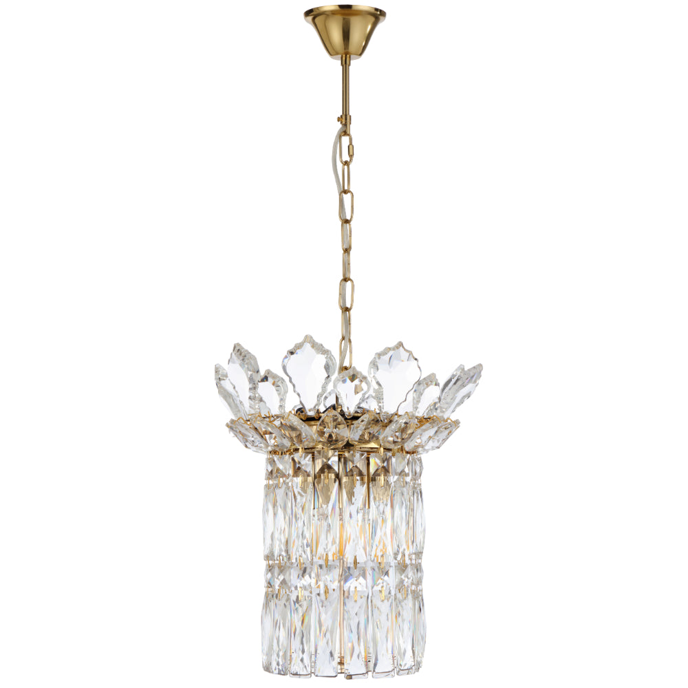 Virell 3 Light Pendant Gold & Clear - VIRELL PE3-GD