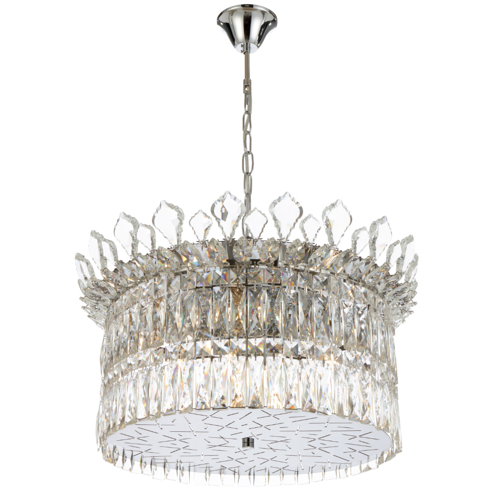 Virell 9 Light Pendant Chrome & Clear - VIRELL PE9-CH