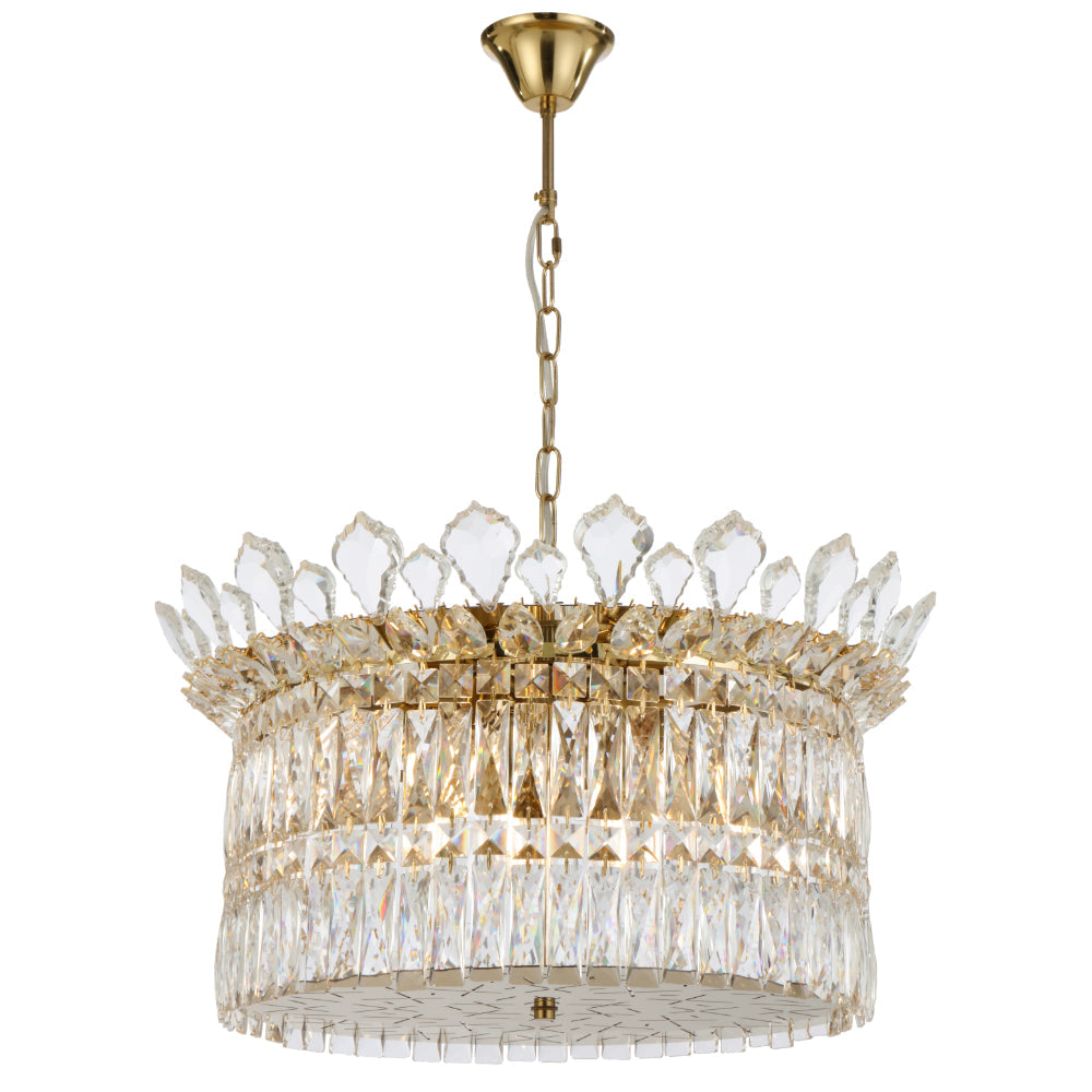 Virell 9 Light Pendant Gold & Clear - VIRELL PE9-GD