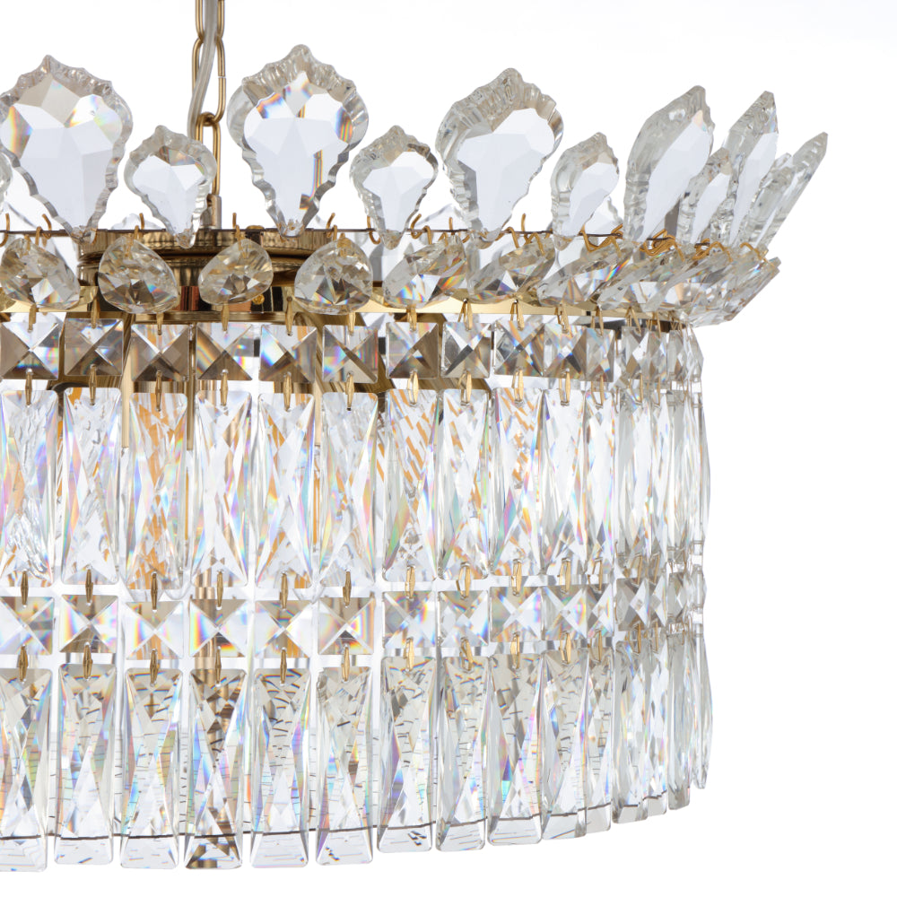 Virell 9 Light Pendant Gold & Clear - VIRELL PE9-GD