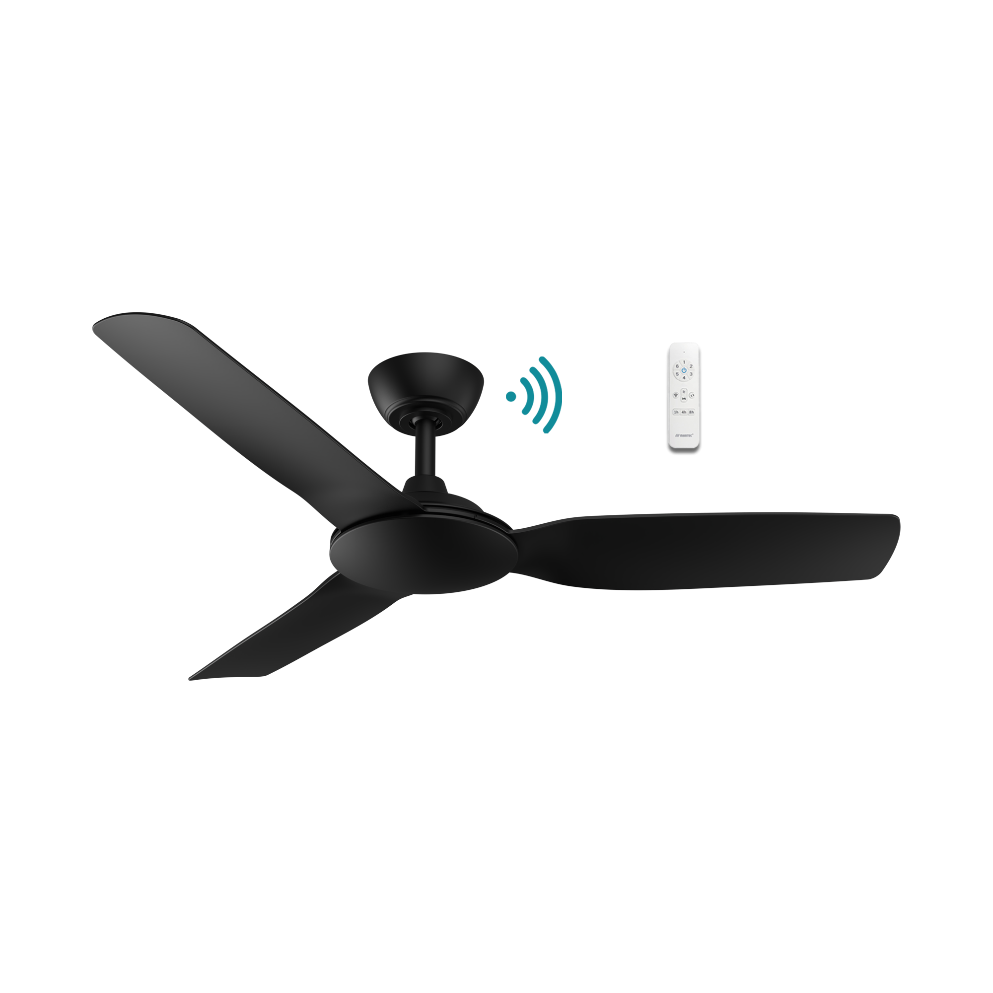 Viper DC Ceiling Fan 52" 3 Blade Matt Black With WIFI Remote - MVDC133M