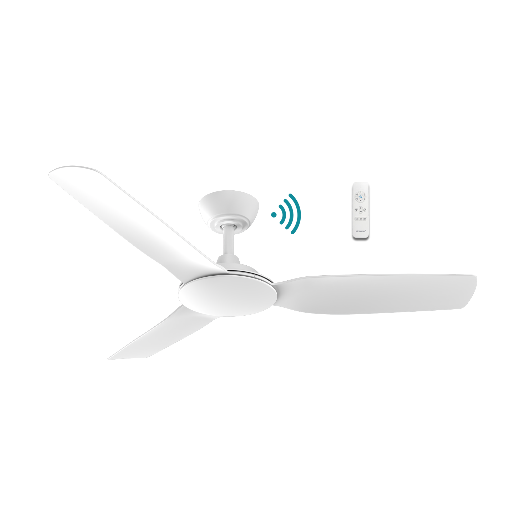 Viper DC Ceiling Fan 52" 3 Blade Matt White With WIFI Remote - MVDC133W