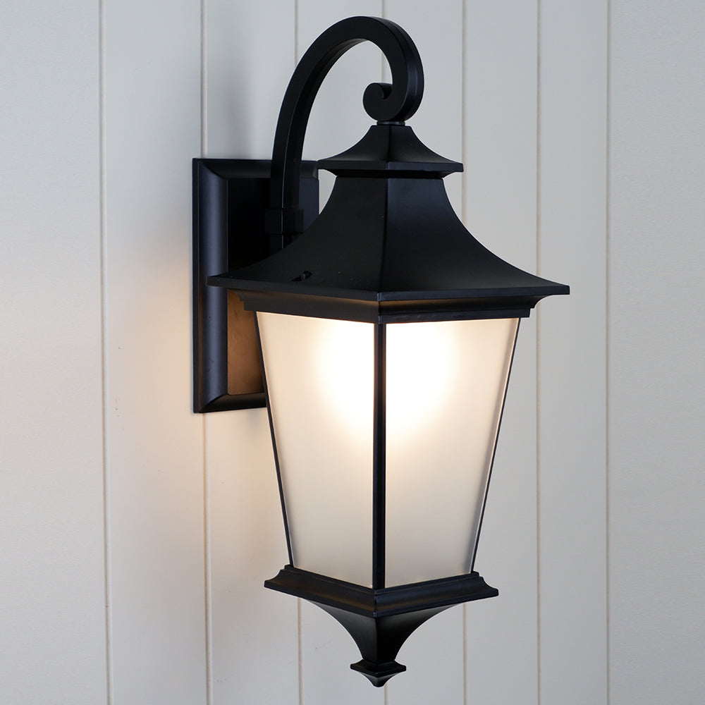 Buy Exterior Wall Lights Australia Westin 1 Light Wall Light IP44 Black, Frost - WESTIN EX-BK