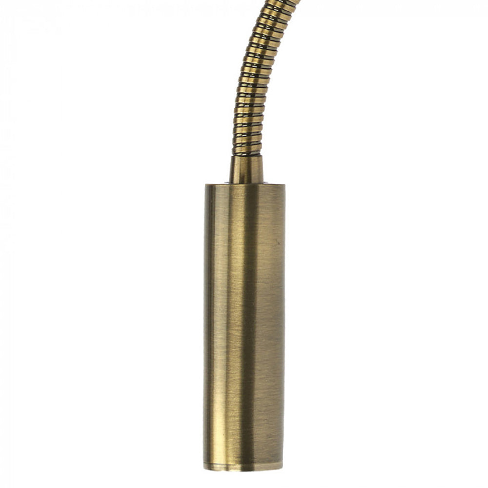 Buy Bedside Reading Lights Australia Kiyo Flexi Bedside Reading Light Brass Steel 3000K - WL6410-AB