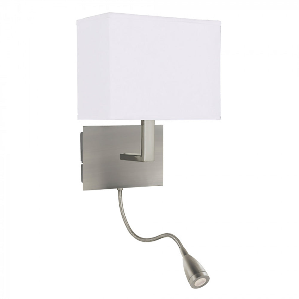 Buy Bedside Reading Lights Australia Maddox Bedside Reading 2 Lights Satin Chrome / White 6000K - WL6519-SC