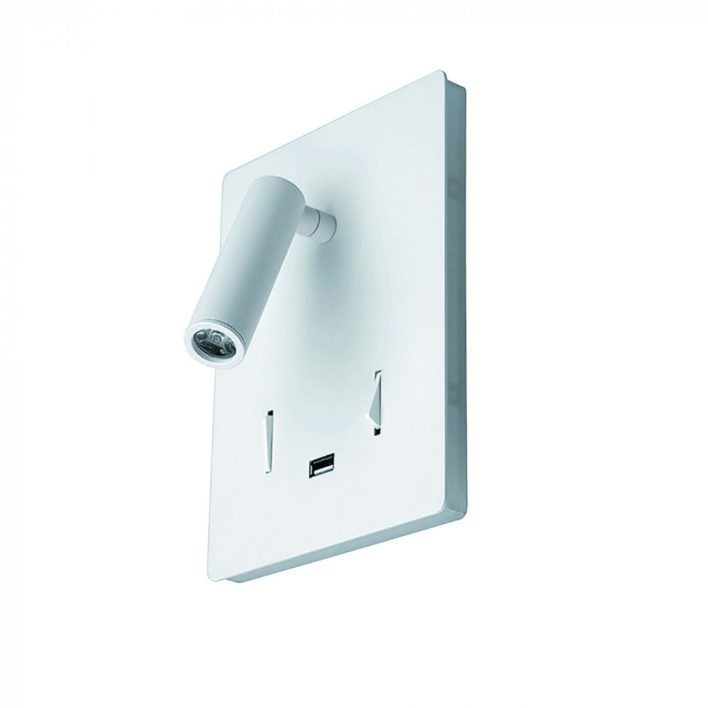 Buy Bedside Reading Lights Australia Aura Bedside Reading 2 Lights White Metal 3000K - WL7031-WH