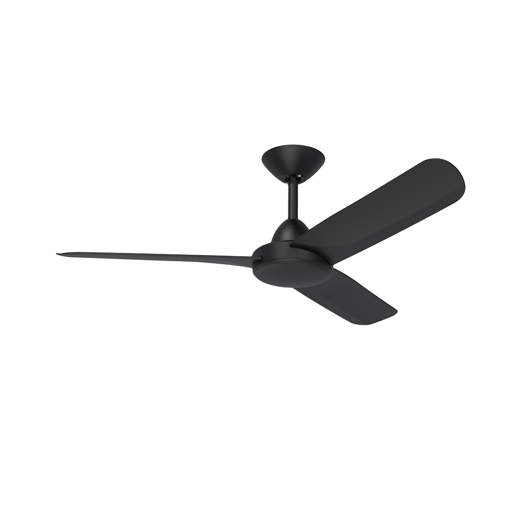 Buy DC Ceiling Fans Australia X-Over DC Ceiling Fan 56" 3 Blades Matt Black With Wall Controll - XO309