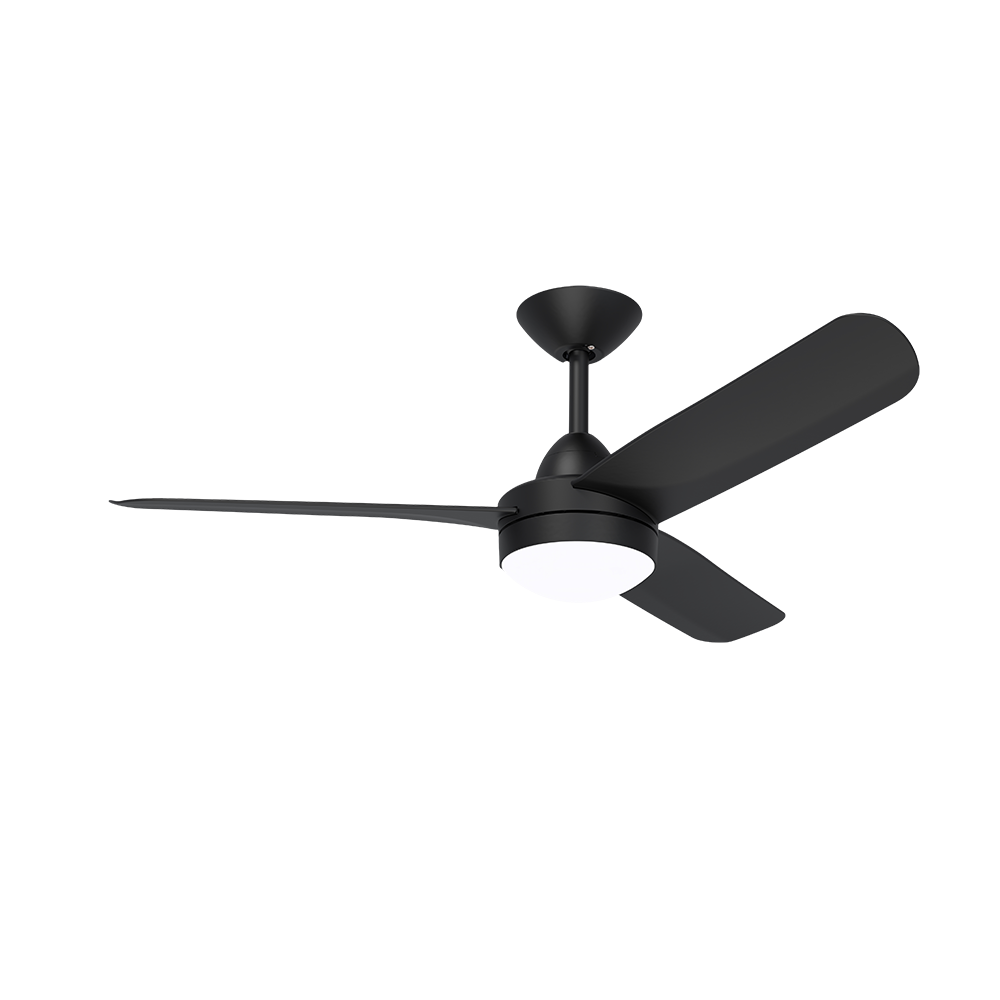 Buy DC Ceiling Fans With Light Australia X-Over DC Ceiling Fan 56" 3 Blades Matt Black With Light And Wall Controll - XOL311