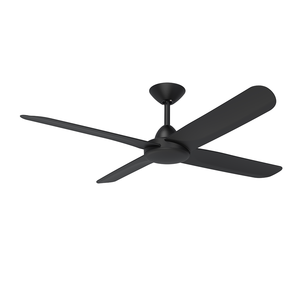 Buy DC Ceiling Fans Australia X-Over DC Ceiling Fan 52" 4 Blades Matt Black With Wall Controll - XO305