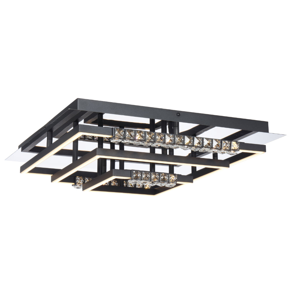 Zafra Semi Flush Mount Light 40W TRI Colour White - ZAFRA CTC54-BK