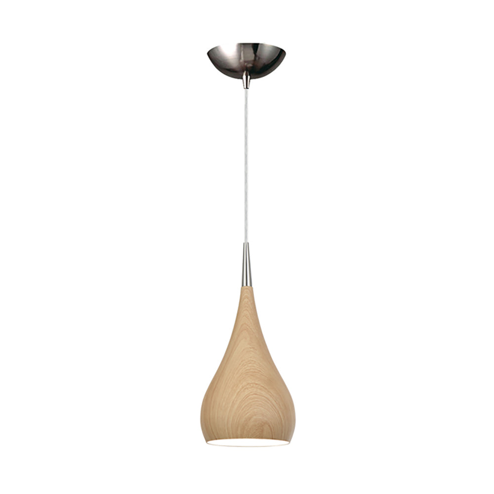 Buy Pendant Lights Australia ZARA Bell Shape 1 Light Pendant Oak Wood - ZARA1A