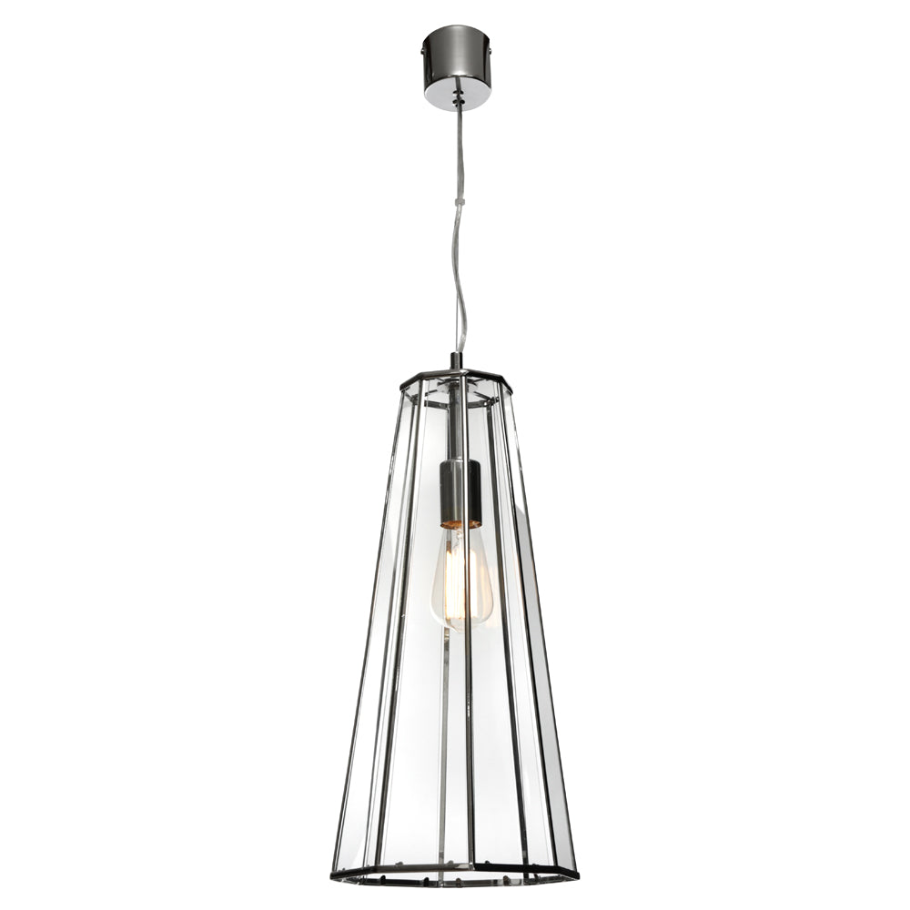 Zara 1 Light Pendant Light Chrome - ZARA1PCH