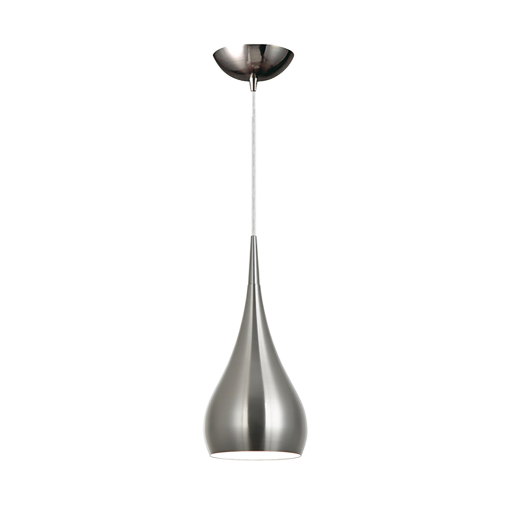 Buy Pendant Lights Australia ZARA Bell Shape 1 Light Pendant Satin Nickel - ZARA3A