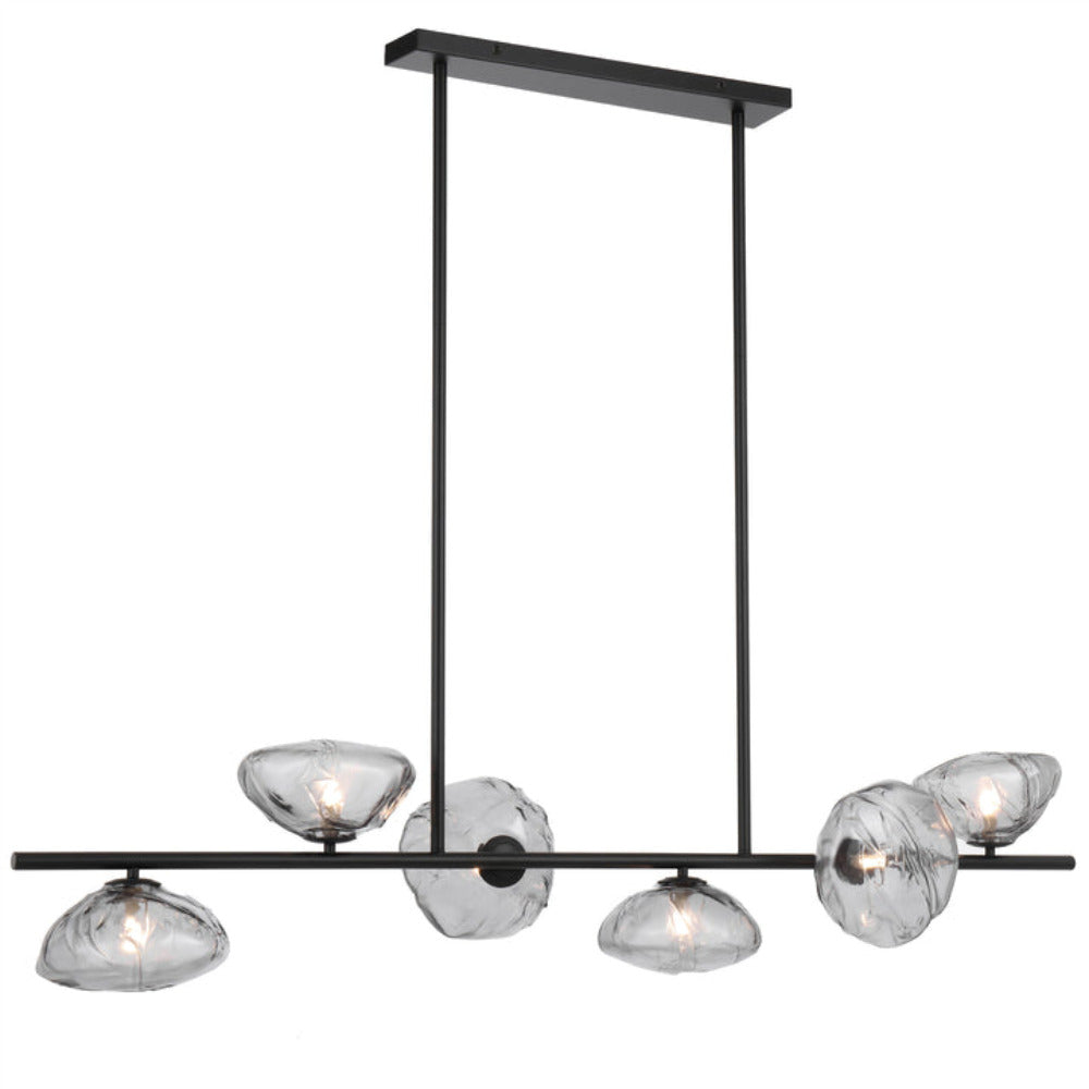 Buy Pendant Lights Australia ZECCA Pendant 6 Lights Black / Smoke - ZECCA PE6-BKSM