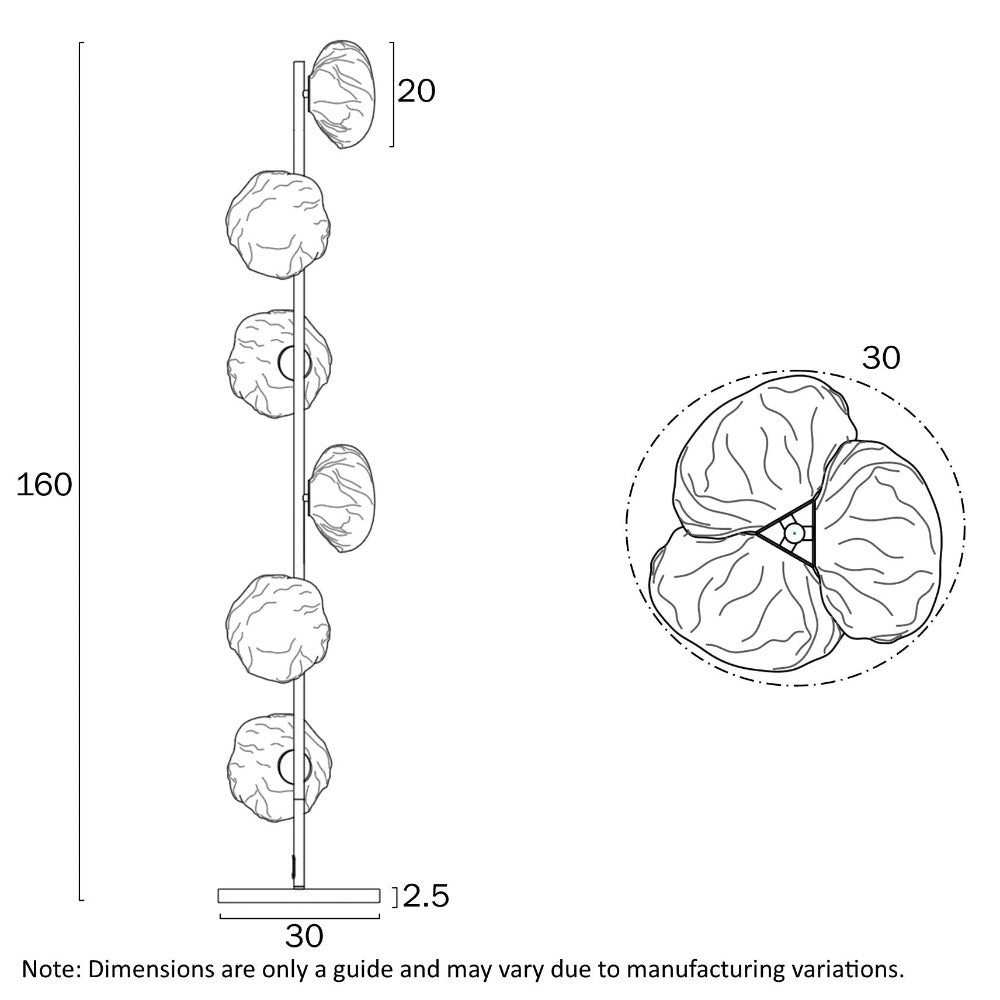 Buy Floor Lamps Australia ZECCA Floor Lamp Black / Frost - ZECCA FL6-BKFR