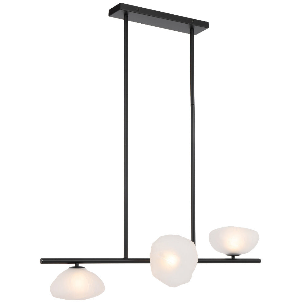 ZECCA Pendant 3 Lights Black / Frost - ZECCA PE3H-BKFR