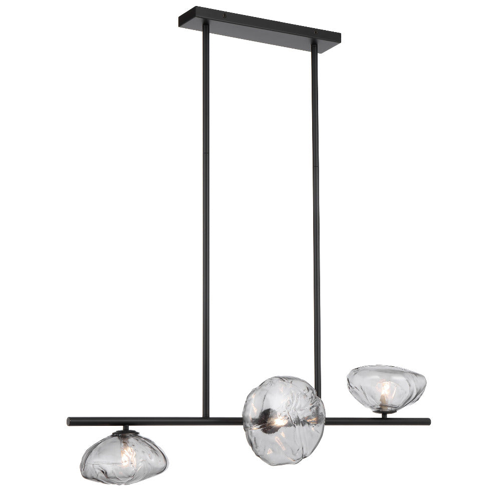 ZECCA Pendant 3 Lights Black / Smoke - ZECCA PE3H-BKSM