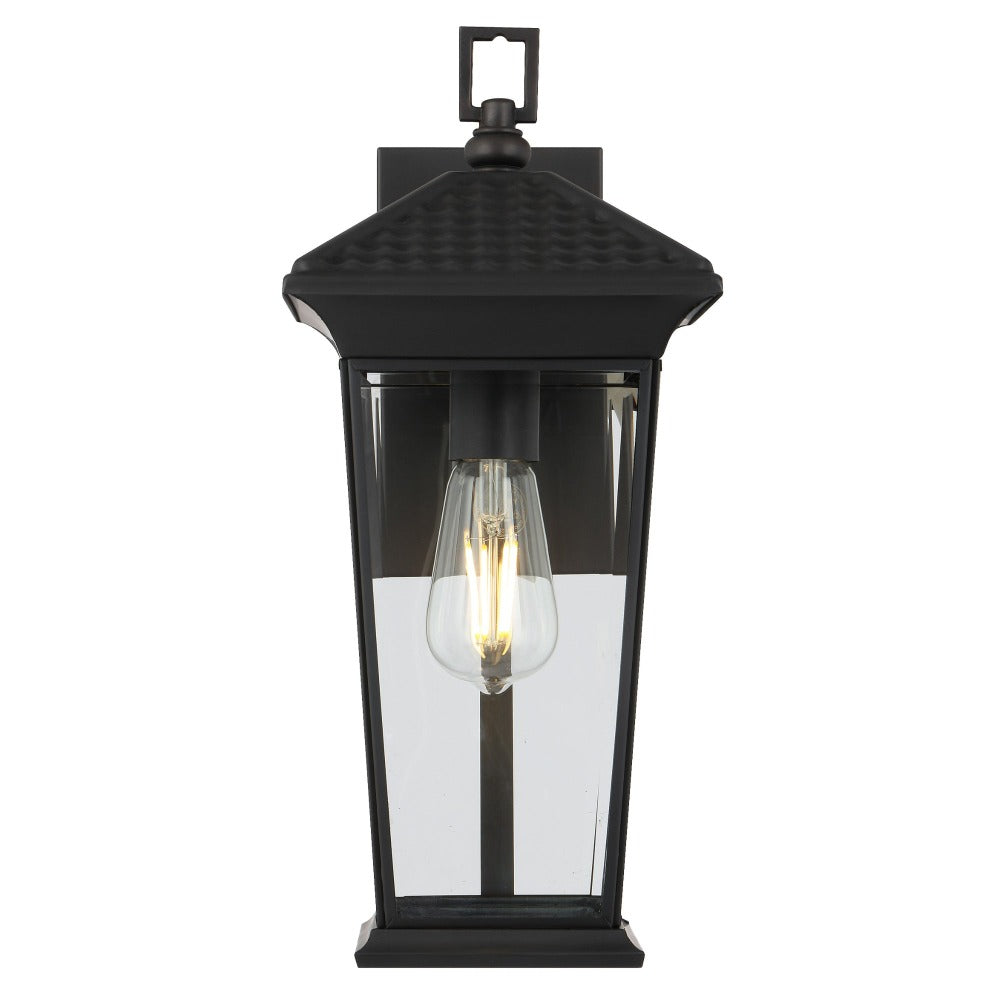 Buy Exterior Wall Lights Australia ZELDIN 40 Exterior Wall Bracket Black Solid Brass - ZELDIN EX40-BK