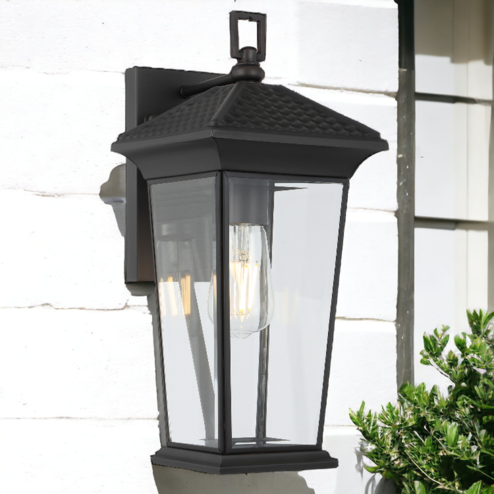 Buy Exterior Wall Lights Australia ZELDIN 40 Exterior Wall Bracket Black Solid Brass - ZELDIN EX40-BK