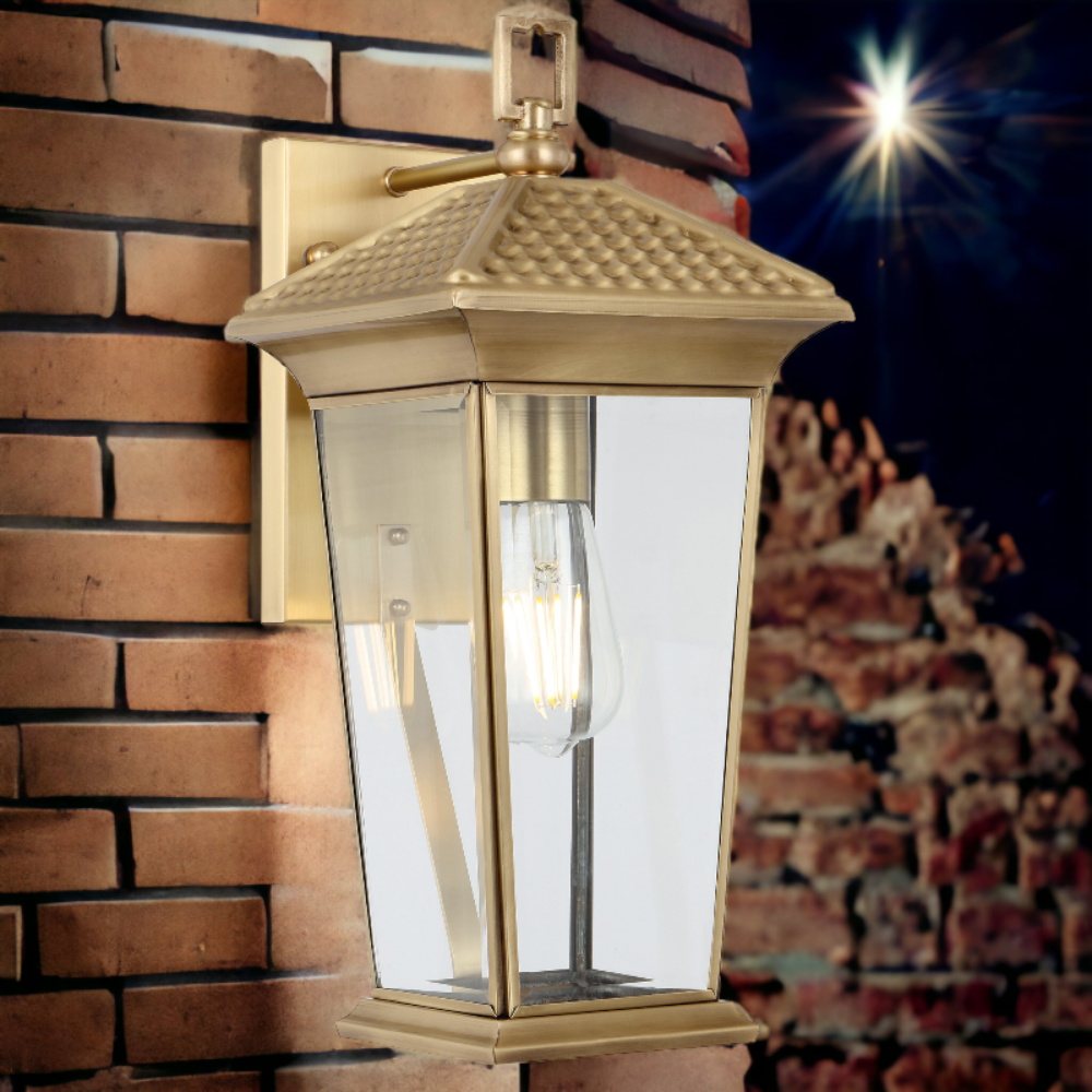 Buy Exterior Wall Lights Australia ZELDIN 40 Exterior Wall Bracket Solid Brass - ZELDIN EX40-BRS