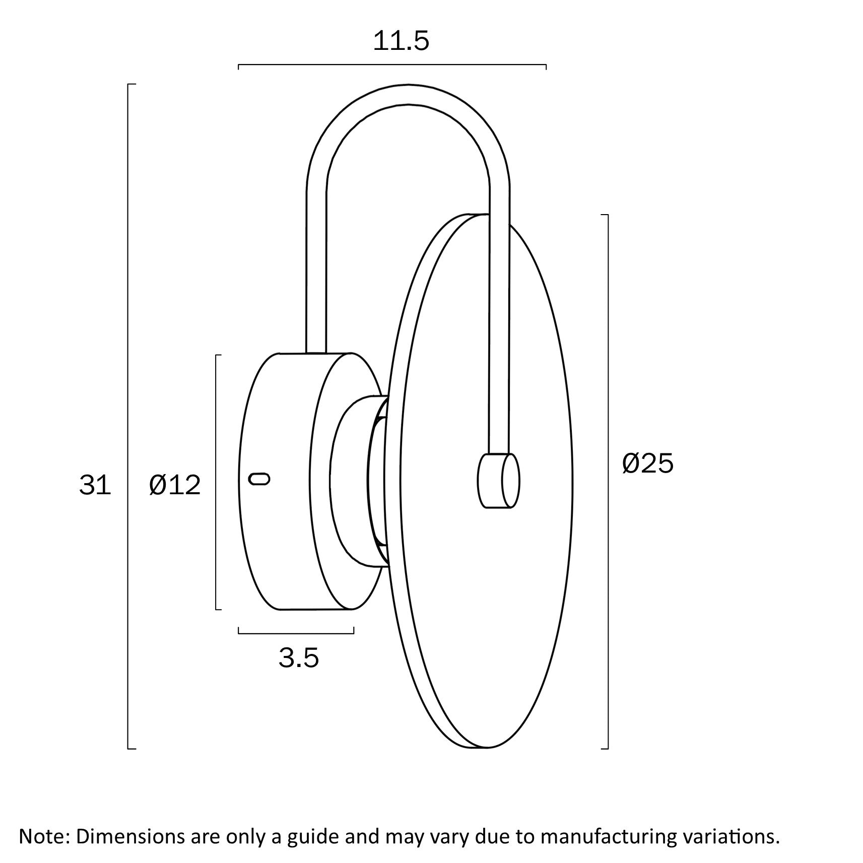 Zonder LED Wall Light 5W 3000K Black - ZONDER WB-BK