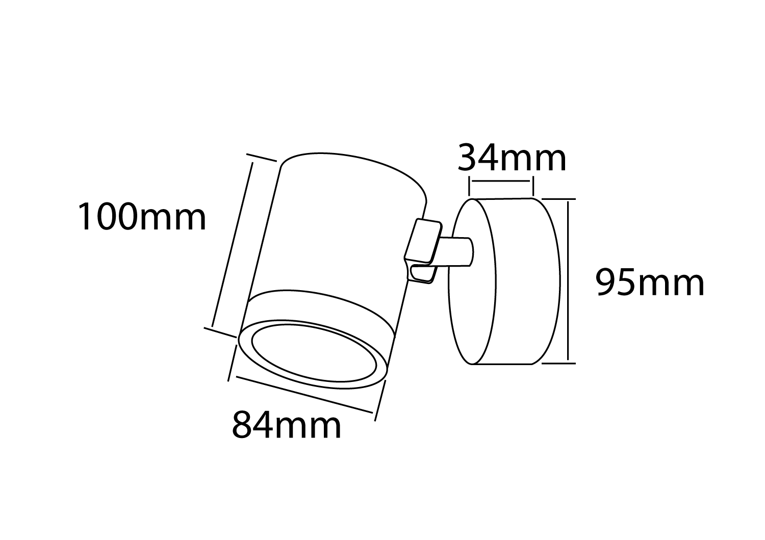 Zuky LED Adjustable Spot Light 10W 3000K White - SI A/ZUKY/10W/WH
