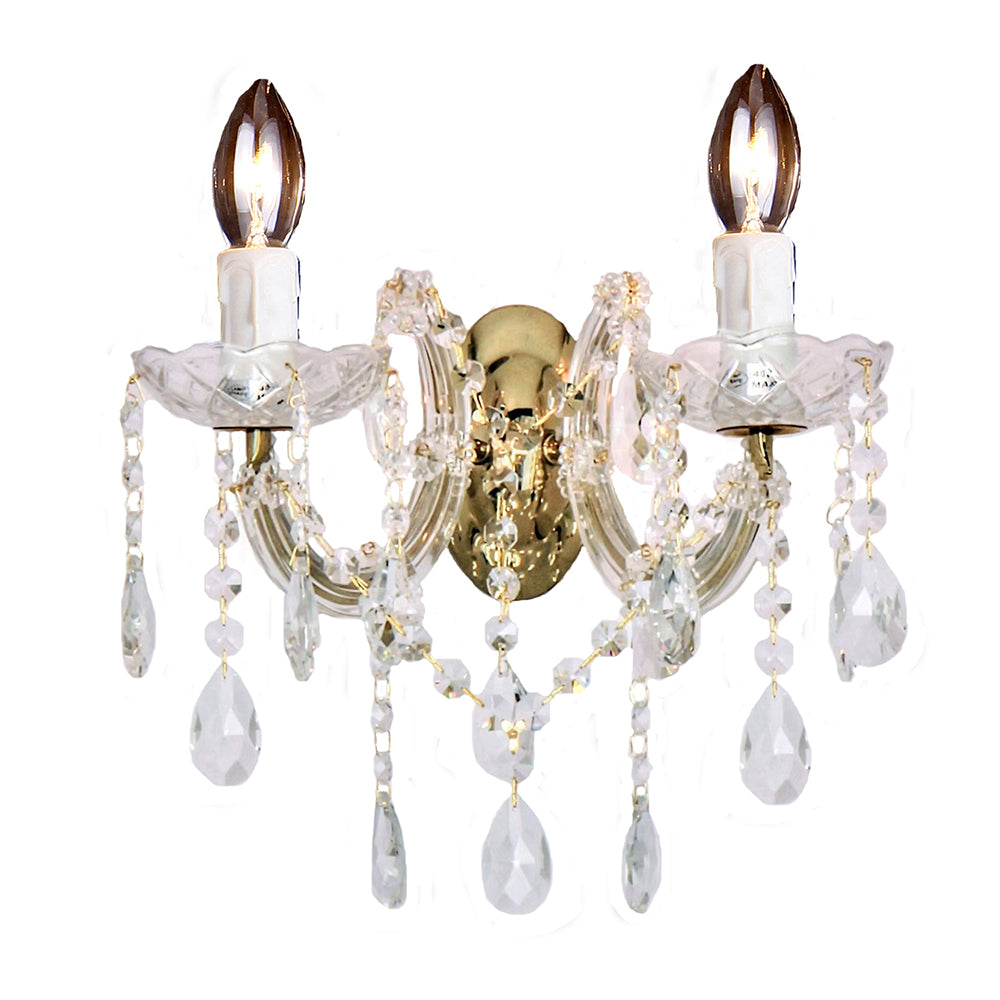 Buy Wall Sconce Australia Zurich Wall Sconce 2 Lights Gold Aluminium - 1000628